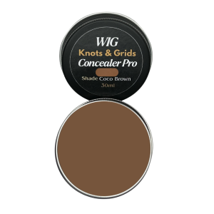 Coco Brown HD lace wig knots and holes grid concealer filler for scalp illusion and hiding bleached knots