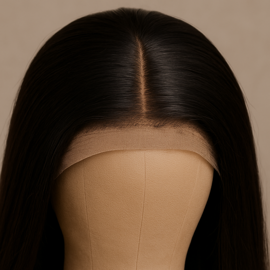 Product shot of lace wig knot hider in cocoa brown