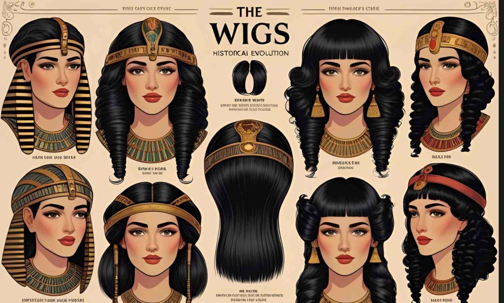 Ancient Egyptian wig artifact from museum display