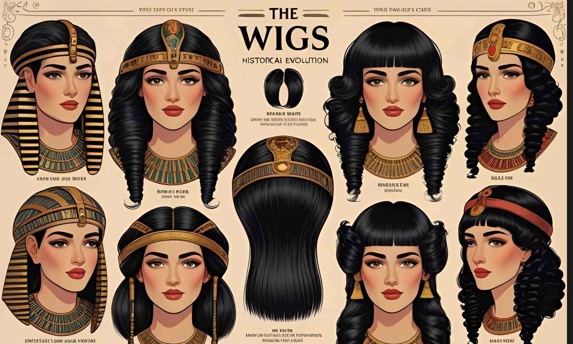 Ancient Egyptian wig artifact from museum display