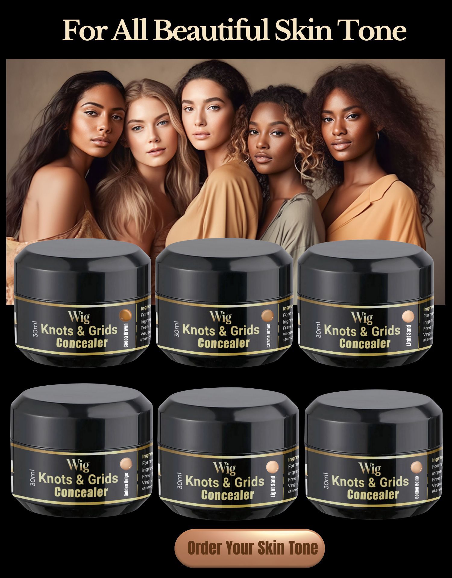 wig scalp concealer for Swiss lace and HD lace wigs