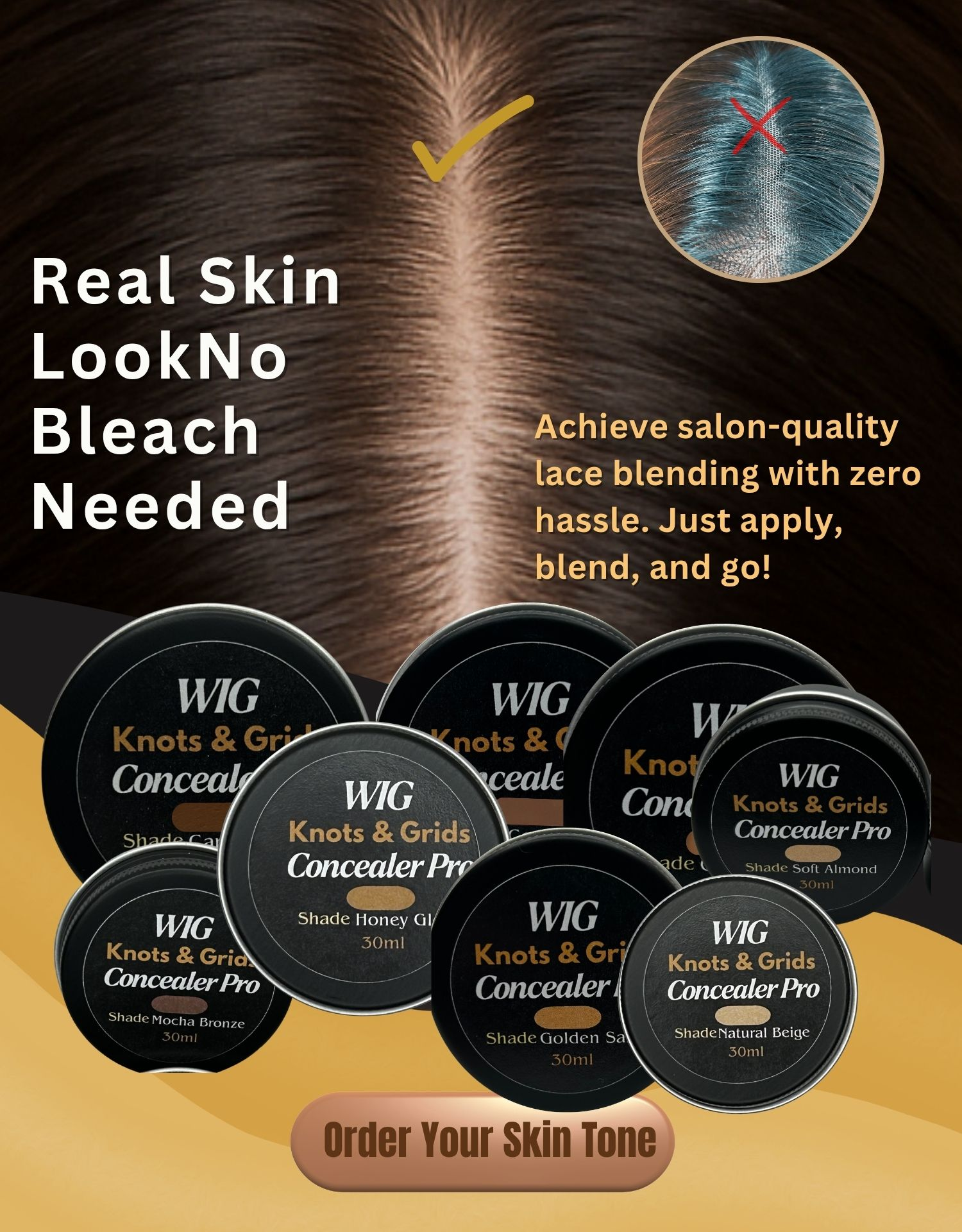 Advanced Lace Wig Knots, Holes & Grid Concealer – 30ml Ja